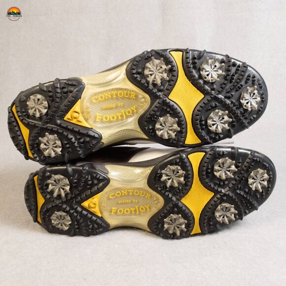 Contour Series By FootJoy Golf Shoes White Brown Lace-Up Low Top Men's Size 10.5 - Picture 7 of 15